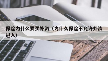 保险为什么要买外资（为什么保险不允许外资进入）